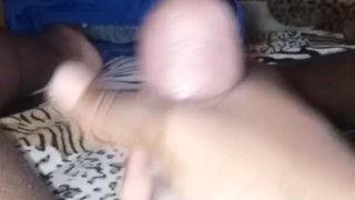 Black Cock Masturbates Ends With Lots Of Cum