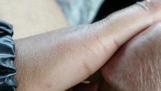 Uber Driver Jacks off Free Ballin Passenger with Huge Dick