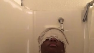 Shower fun with big breast