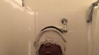 Shower fun with big breast