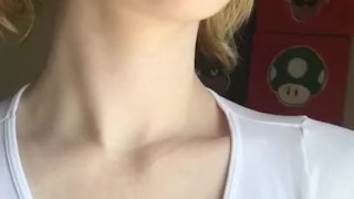 Teen masturbates outside on balcony