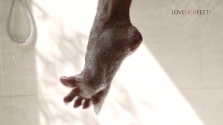 Loveherfeet Hot slutty milf tease with her feet get fucked hard by roommate