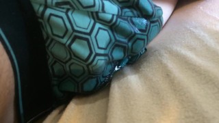 Wetting my bed in chastity cage through undies