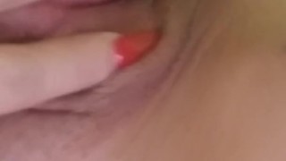 Sexy Latina plays with fat pussy