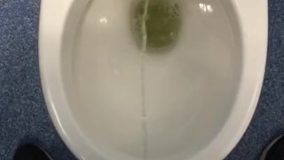Peeing in public toilet