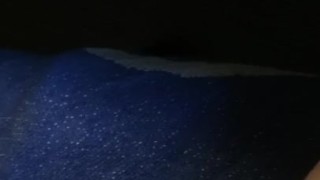 Wetting my undies on my chair in chastity cage