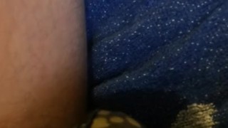 Wetting my undies on my chair in chastity cage
