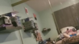 Stroking my cock for my whore to watch and tease her
