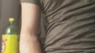 Hung brazilian jerk & cum