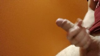 Medium cumshot ruined at toilet