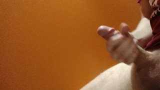 Medium cumshot ruined at toilet