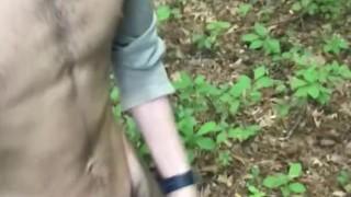 Straight Hairy Stud Orgasms In Forest