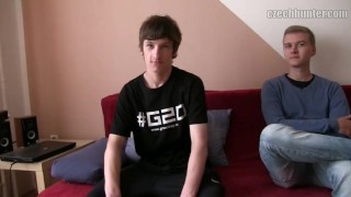  CZECH HUNTER 356 -  Innocent Twinks Get Paid To Have A Threesome For The First Time