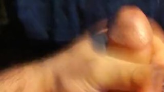 Stroking my big dick Cumshot