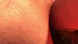 anal double penetration - riding 2 big dildos deep in my ass