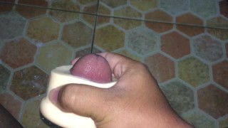 Solo toy masturbation cum