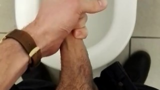 Horny teen wanking and cumming at school toilet