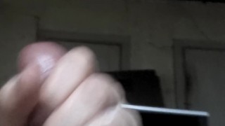 Moaning Stroking my cock and cumming