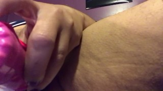 girl fucks pussy with vibrator orgasm contractions