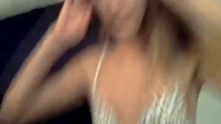 Slim brunette sucks her boyfriend