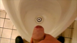 Almost Caught Cumming In Public Toilet Urinal - SlugsOfCumGuy