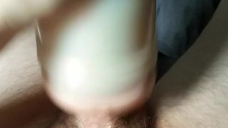 Moaning and stroking with my fleshlight