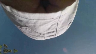 Public upskirt with no panties at nature my pussy like it saunter