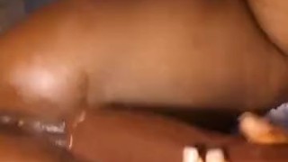 Ebony squeeze big Dildo in Tight Ass