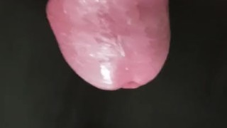 Hot and Big Load ultra close up big cock head
