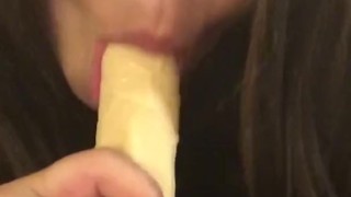 Sucking Some Dildo :)