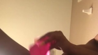 Sneaky bathroom masturbation