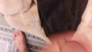 Stroking my big cock