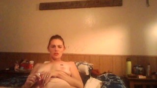 Using my favorite toy waiting for rock hard cock