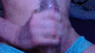 Cumshot in panties with toy and new lube!