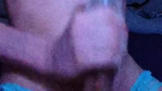 Cumshot in panties with toy and new lube!