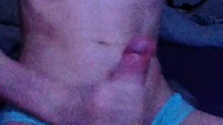 Cumshot in panties with toy and new lube!