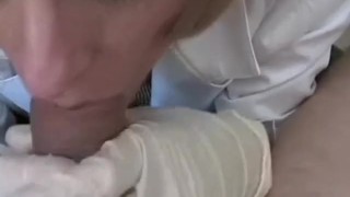 Granny Doctor Examines Cock