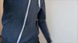Elevator cumshot, almost caught! RISKY AS FUCK!