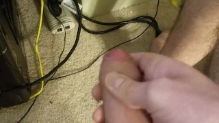 Big cock shoots a POWERFUL cumshot