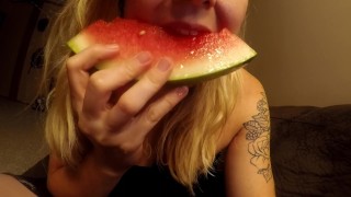 Mesmerizing Watermelon Slurping