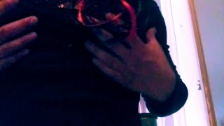 Young tranny solo with sextoys