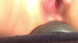 huge butt plug deep in my ass with squirting
