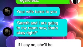 Cuckold husband sext roleplays his wife getting filled with BBC
