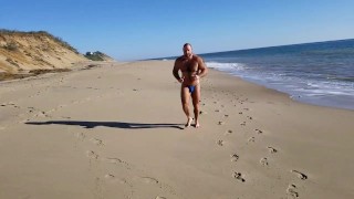 Slow Motion beach bikini running