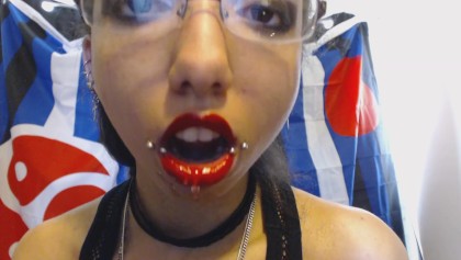 Spit Slow Teasing Handjobs - Bright Red Lipstick Drooling a Lot of Saliva and Spit - Free ...
