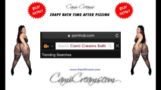 Ebony BBW Soapy Hairy Fat Ass Anal Bath Twerk Big Booty Tub - Cami Creams