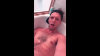 Twink Shows Tight Hole, Pisses All Over Himself & Cums