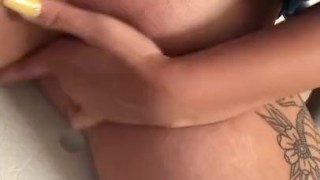 Amateur masturbates while at work