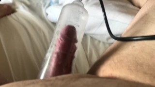 Pumping with a Revo inside then cumming into Rev1000