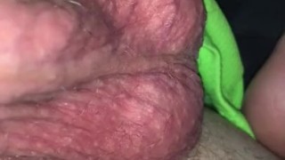Stretching my cock and testicles CBT